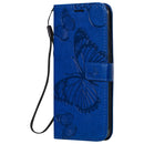 For Xiaomi Redmi Note 9 / 10X 4G 3D Butterflies Embossing Pattern Horizontal Flip Leather Case with Holder & Card Slot & Wallet(Blue)
