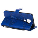 For Xiaomi Redmi Note 9 / 10X 4G 3D Butterflies Embossing Pattern Horizontal Flip Leather Case with Holder & Card Slot & Wallet(Blue)