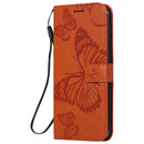 For Xiaomi Redmi Note 9 / 10X 4G 3D Butterflies Embossing Pattern Horizontal Flip Leather Case with Holder & Card Slot & Wallet(Orange)