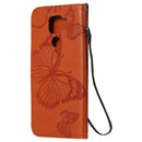 For Xiaomi Redmi Note 9 / 10X 4G 3D Butterflies Embossing Pattern Horizontal Flip Leather Case with Holder & Card Slot & Wallet(Orange)