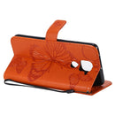 For Xiaomi Redmi Note 9 / 10X 4G 3D Butterflies Embossing Pattern Horizontal Flip Leather Case with Holder & Card Slot & Wallet(Orange)