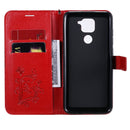 For Xiaomi Redmi Note 9 / 10X 4G 3D Butterflies Embossing Pattern Horizontal Flip Leather Case with Holder & Card Slot & Wallet(Red)