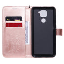 For Xiaomi Redmi Note 9 / 10X 4G 3D Butterflies Embossing Pattern Horizontal Flip Leather Case with Holder & Card Slot & Wallet(Rose Gold)