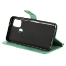 For Samsung Galaxy A21s 3D Butterflies Embossing Pattern Horizontal Flip Leather Case with Holder & Card Slot & Wallet(Green)