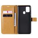 For Samsung Galaxy A21s 3D Butterflies Embossing Pattern Horizontal Flip Leather Case with Holder & Card Slot & Wallet(Yellow)