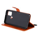 For Samsung Galaxy A21s 3D Butterflies Embossing Pattern Horizontal Flip Leather Case with Holder & Card Slot & Wallet(Orange)