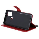 For Samsung Galaxy A21s 3D Butterflies Embossing Pattern Horizontal Flip Leather Case with Holder & Card Slot & Wallet(Red)