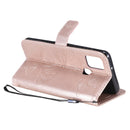For Samsung Galaxy A21s 3D Butterflies Embossing Pattern Horizontal Flip Leather Case with Holder & Card Slot & Wallet(Rose Gold)