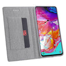 For Samsung Galaxy A31 ViLi Shockproof TPU + PU Horizontal Flip Protective Case with Card Slot & Holder(Black)