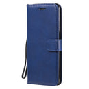 For OPPO Realme 6 Solid Color Horizontal Flip Protective Leather Case with Holder & Card Slots & Wallet & Lanyard(Blue)