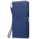 For Xiaomi Redmi Note 9S / Note 9 Pro Solid Color Horizontal Flip Protective Leather Case with Holder & Card Slots & Wallet & Lanyard(Blue)