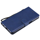 For Xiaomi Redmi Note 9S / Note 9 Pro Solid Color Horizontal Flip Protective Leather Case with Holder & Card Slots & Wallet & Lanyard(Blue)