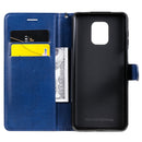For Xiaomi Redmi Note 9S / Note 9 Pro Solid Color Horizontal Flip Protective Leather Case with Holder & Card Slots & Wallet & Lanyard(Blue)