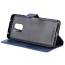 For Xiaomi Redmi Note 9S / Note 9 Pro Solid Color Horizontal Flip Protective Leather Case with Holder & Card Slots & Wallet & Lanyard(Blue)
