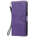 For Xiaomi Redmi Note 9S / Note 9 Pro Solid Color Horizontal Flip Protective Leather Case with Holder & Card Slots & Wallet & Lanyard(Purple)