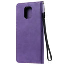 For Xiaomi Redmi Note 9S / Note 9 Pro Solid Color Horizontal Flip Protective Leather Case with Holder & Card Slots & Wallet & Lanyard(Purple)