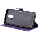 For Xiaomi Redmi Note 9S / Note 9 Pro Solid Color Horizontal Flip Protective Leather Case with Holder & Card Slots & Wallet & Lanyard(Purple)