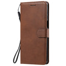 For Xiaomi Redmi Note 9S / Note 9 Pro Solid Color Horizontal Flip Protective Leather Case with Holder & Card Slots & Wallet & Lanyard(Brown)