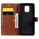 For Xiaomi Redmi Note 9S / Note 9 Pro Solid Color Horizontal Flip Protective Leather Case with Holder & Card Slots & Wallet & Lanyard(Brown)