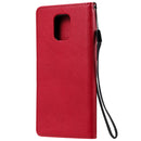 For Xiaomi Redmi Note 9S / Note 9 Pro Solid Color Horizontal Flip Protective Leather Case with Holder & Card Slots & Wallet & Lanyard(Red)
