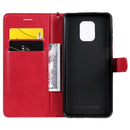 For Xiaomi Redmi Note 9S / Note 9 Pro Solid Color Horizontal Flip Protective Leather Case with Holder & Card Slots & Wallet & Lanyard(Red)