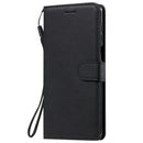 For Xiaomi Redmi Note 9S / Note 9 Pro Solid Color Horizontal Flip Protective Leather Case with Holder & Card Slots & Wallet & Lanyard(Black)