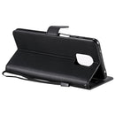 For Xiaomi Redmi Note 9S / Note 9 Pro Solid Color Horizontal Flip Protective Leather Case with Holder & Card Slots & Wallet & Lanyard(Black)
