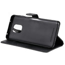 For Xiaomi Redmi Note 9S / Note 9 Pro Solid Color Horizontal Flip Protective Leather Case with Holder & Card Slots & Wallet & Lanyard(Black)
