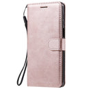 For Xiaomi Redmi Note 9S / Note 9 Pro Solid Color Horizontal Flip Protective Leather Case with Holder & Card Slots & Wallet & Lanyard(Rose Gold)