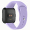 For Fitbit Versa 2 / Fitbit Versa / Fitbit Versa Lite Solid Color Silicone Watch Band, Size:S(Pink Purple)
