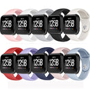 For Fitbit Versa 2 / Fitbit Versa / Fitbit Versa Lite Solid Color Silicone Watch Band, Size:S(Pink Purple)