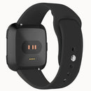 For Fitbit Versa 2 / Fitbit Versa / Fitbit Versa Lite Solid Color Silicone Watch Band, Size:S(Black)