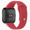 For Fitbit Versa 2 / Fitbit Versa / Fitbit Versa Lite Solid Color Silicone Watch Band, Size:S(Red)