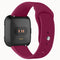 For Fitbit Versa 2 / Fitbit Versa / Fitbit Versa Lite Solid Color Silicone Watch Band, Size:S(Wine Red)