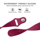 For Fitbit Versa 2 / Fitbit Versa / Fitbit Versa Lite Solid Color Silicone Watch Band, Size:S(Wine Red)
