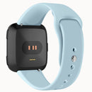 For Fitbit Versa 2 / Fitbit Versa / Fitbit Versa Lite Solid Color Silicone Watch Band, Size:S(Baby Blue)