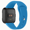 For Fitbit Versa 2 / Fitbit Versa / Fitbit Versa Lite Solid Color Silicone Watch Band, Size:S(Brilliant Blue)