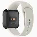 For Fitbit Versa 2 / Fitbit Versa / Fitbit Versa Lite Solid Color Silicone Watch Band, Size:S(Apricot)