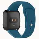 For Fitbit Versa 2 / Fitbit Versa / Fitbit Versa Lite Solid Color Silicone Watch Band, Size:S(Rock Cyan)