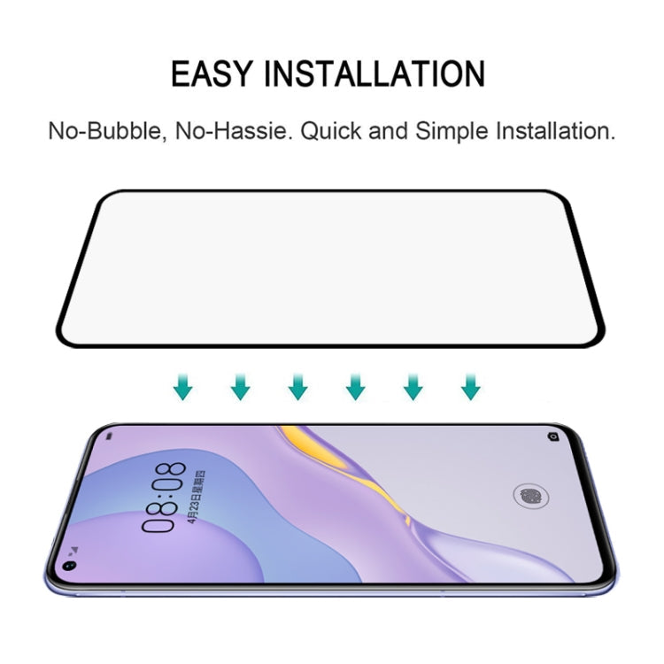 For Huawei Nova 7 5G Full Glue Full Screen Tempered Glass Film(Black)