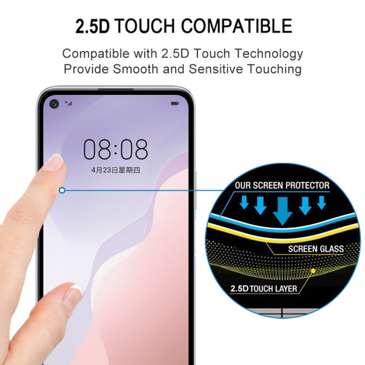 For Huawei Nova 7 SE / 7 SE 5G Youth Full Glue Full Screen Tempered Glass Film(Black)