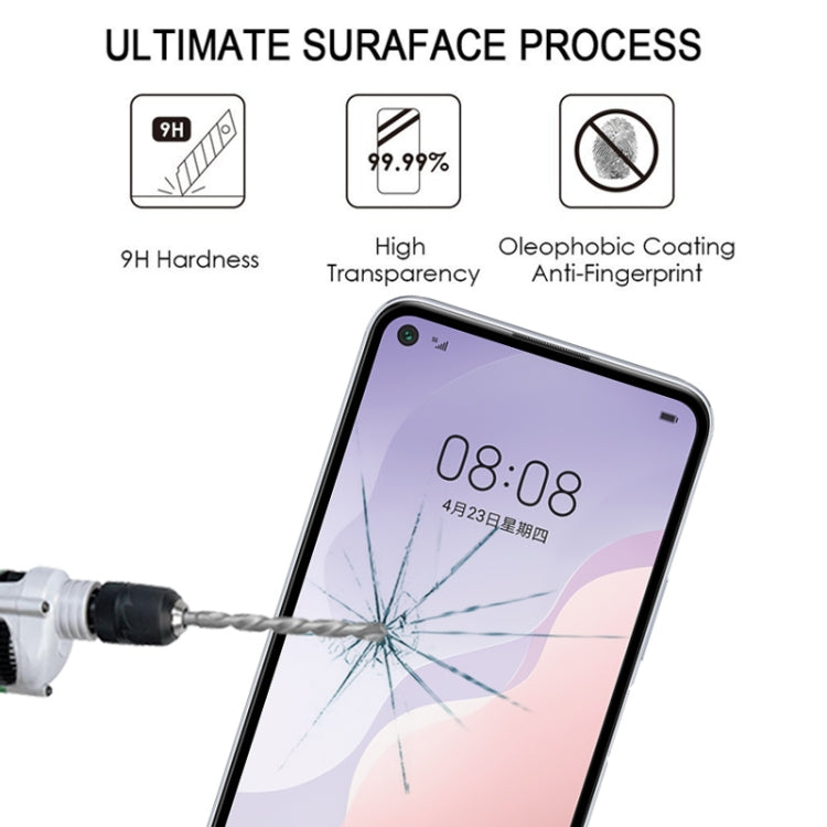 For Huawei Nova 7 SE / 7 SE 5G Youth Full Glue Full Screen Tempered Glass Film(Black)