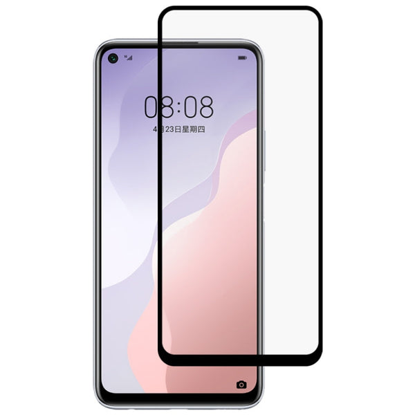 For Huawei Nova 7 SE / 7 SE 5G Youth Full Glue Full Screen Tempered Glass Film(Black)