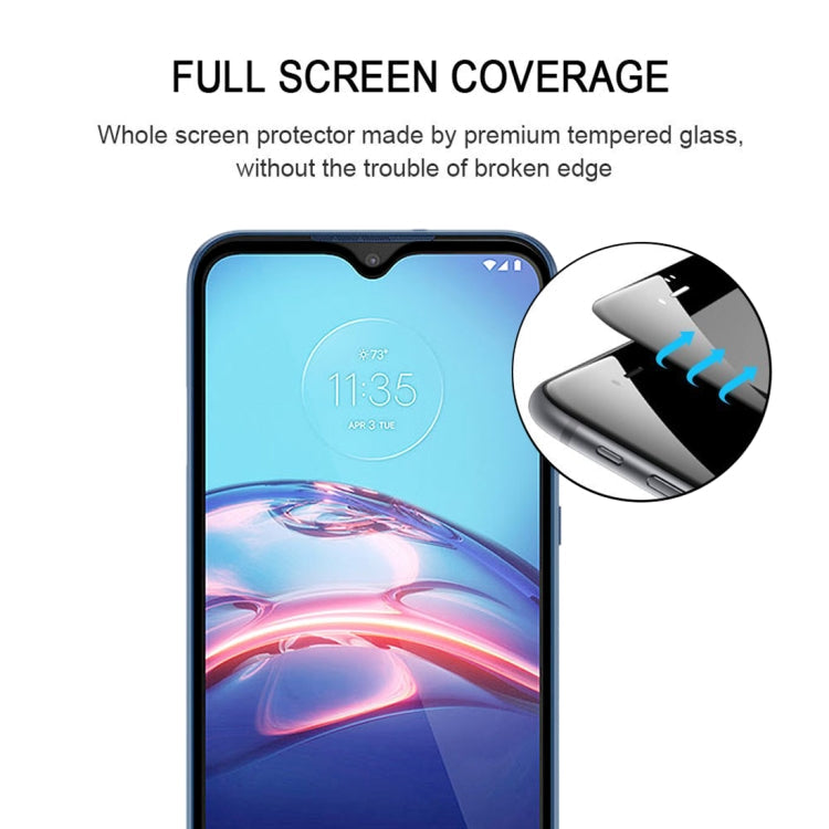 For Motorola Moto E (2020) Full Glue Full Screen Tempered Glass Film(Black)
