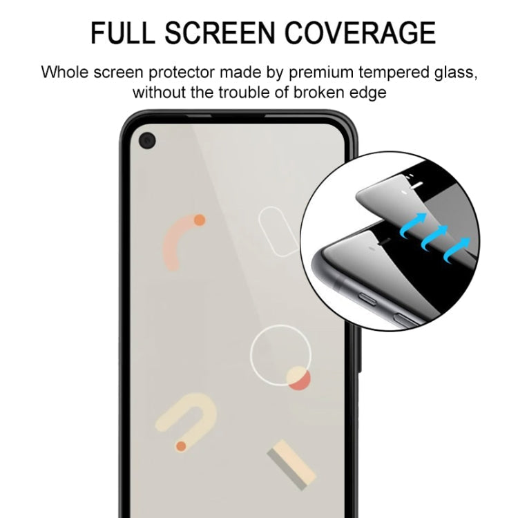 For Google Pixel 4a Full Glue Full Screen Tempered Glass Film(Black)