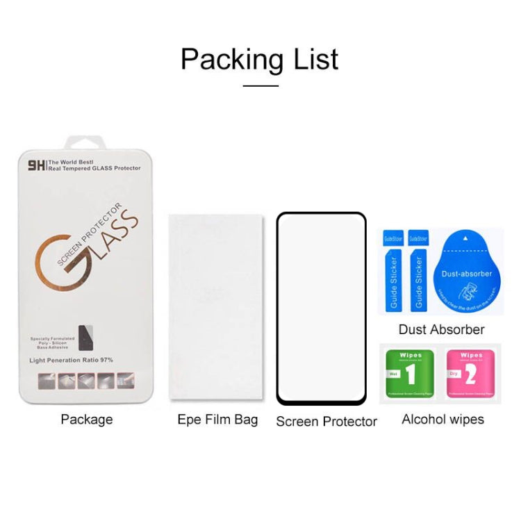 For Google Pixel 4a Full Glue Full Screen Tempered Glass Film(Black)