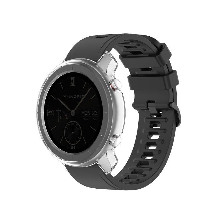 For Huami Amazfit GTR 47mm TPU Half Case Watch Case(Transparent White)