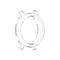 For Huawei Honor Magic watch2 46mm TPU Wrapped Empty Half Case Watch Case(Transparent White)