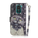 For Xiaomi Redmi Note 9 / Redmi 10X 4G 3D Painted Pattern Magnetic Attraction Horizontal Flip Leather Case with Holder & Card Slot & Wallet & Lanyard(Embrace Cat)