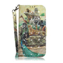 For Xiaomi Redmi Note 9 / Redmi 10X 4G 3D Painted Pattern Magnetic Attraction Horizontal Flip Leather Case with Holder & Card Slot & Wallet & Lanyard(Zoo)